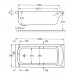 SANITEC ROSA ΜΠΑΝΙΕΡΑ ΥΔΡΟΜΑΣΑΖ 150X70cm 